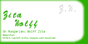 zita wolff business card